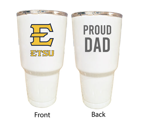 East Tennessee State University Proud Dad 24 oz Insulated Stainless Steel Tumbler White