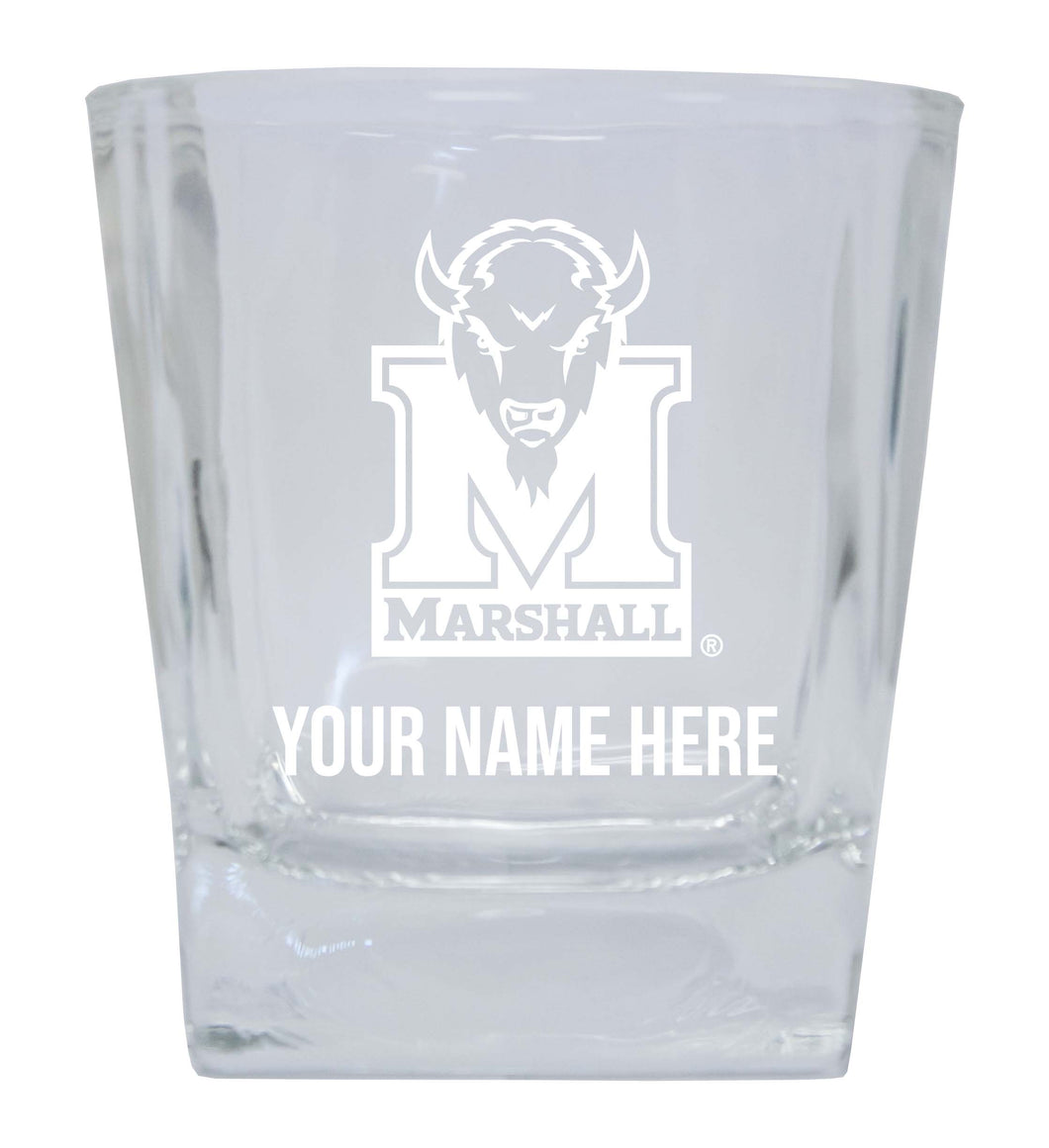 Marshall Thundering Herd NCAA Spirit Elegance - 5 ozPersonalized With Custom Name Etched Shooter Glass Tumbler