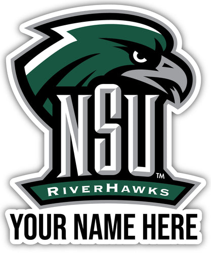 Northeastern State University Riverhawks 9x14-Inch Mascot Logo NCAA Custom Name Vinyl Sticker - Personalize with Name