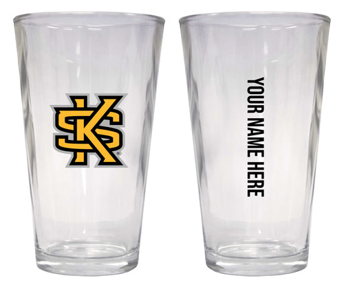 Customizable NCAA Kennesaw State University 16 oz Pint Glass – Perfect Gift Personalized With your own  or any fan name