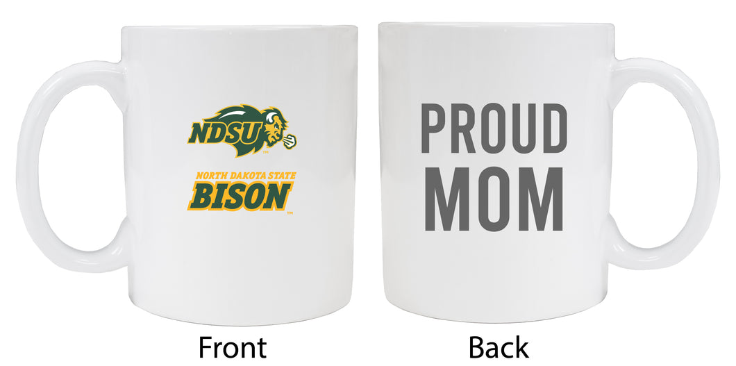 North Dakota State Bison Proud Mom Ceramic Coffee Mug - White (2 Pack)