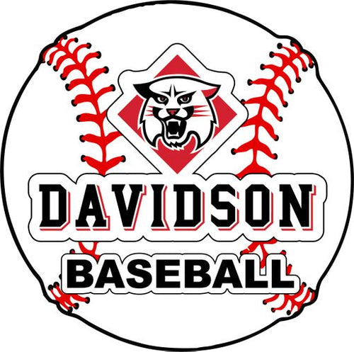 Davidson College 4-Inch Round Baseball NCAA Passion Vinyl Decal Sticker