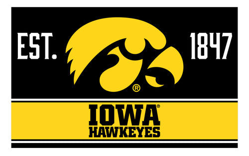 Iowa Hawkeyes Wood Sign with Frame