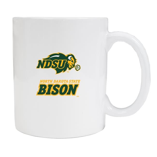 North Dakota State Bison White Ceramic NCAA Fan Mug 2-Pack (White)