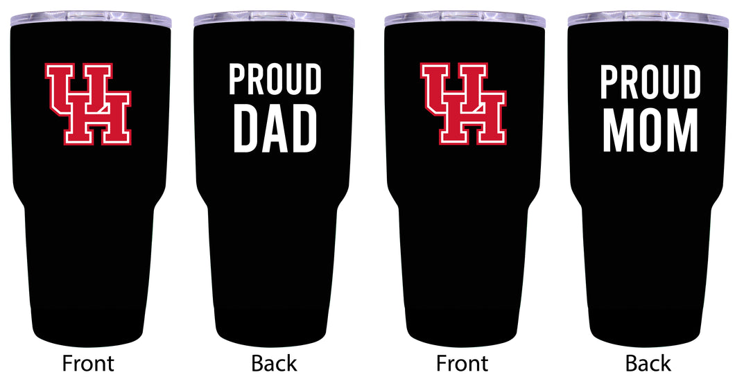 University of Houston Proud Parent 24 oz Insulated Tumblers Set - Black, Mom & Dad Edition