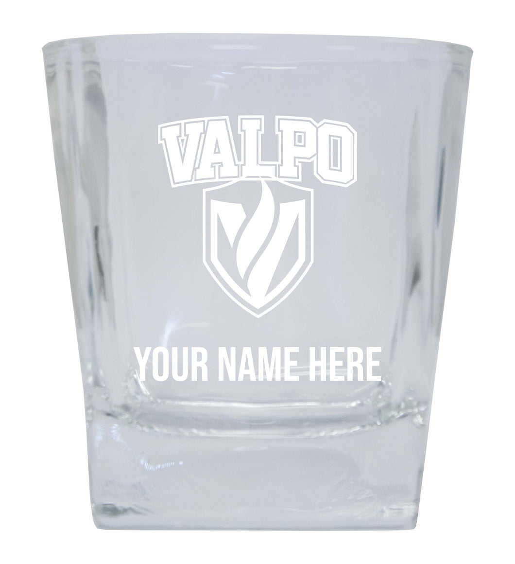 Valparaiso University NCAA Spirit Elegance - 5 ozPersonalized With Custom Name Etched Shooter Glass Tumbler 2-Pack