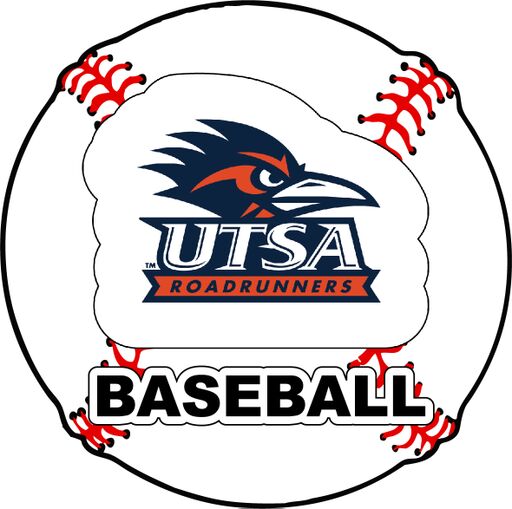 UTSA Road Runners 4-Inch Round Baseball NCAA Passion Vinyl Decal Sticker