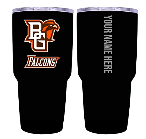 Custom Bowling Green Falcons Black Insulated Tumbler - 24oz Engraved Stainless Steel Travel Mug