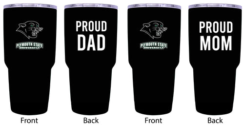 Plymouth State University Proud Parent 24 oz Insulated Tumblers Set - Black, Mom & Dad Edition