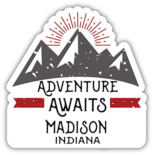 Madison Indiana Souvenir Decorative Stickers (Choose theme and size)