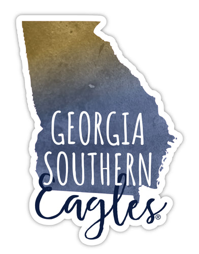 Georgia Southern Eagles 2-Inch on one of its sides Watercolor Design NCAA Durable School Spirit Vinyl Decal Sticker