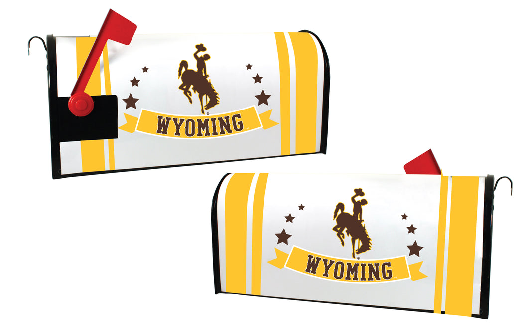 University of Wyoming NCAA Officially Licensed Mailbox Cover Logo and Stripe Design