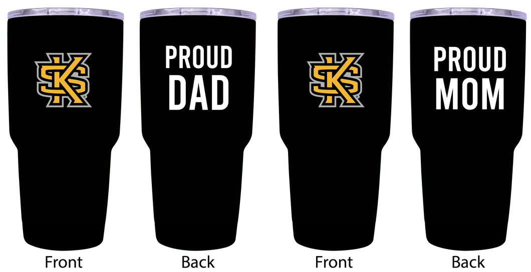 Kennesaw State University Proud Parent 24 oz Insulated Tumblers Set - Black, Mom & Dad Edition