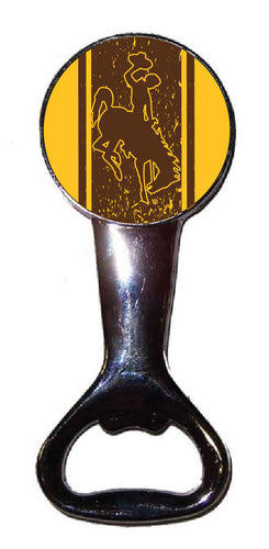 University of Wyoming Officially Licensed Magnetic Metal Bottle Opener - Tailgate & Kitchen Essential