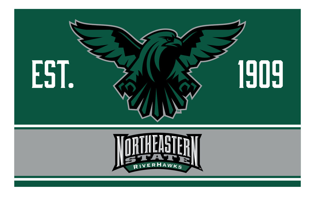 Northeastern State University Riverhawks Wood Sign with Frame