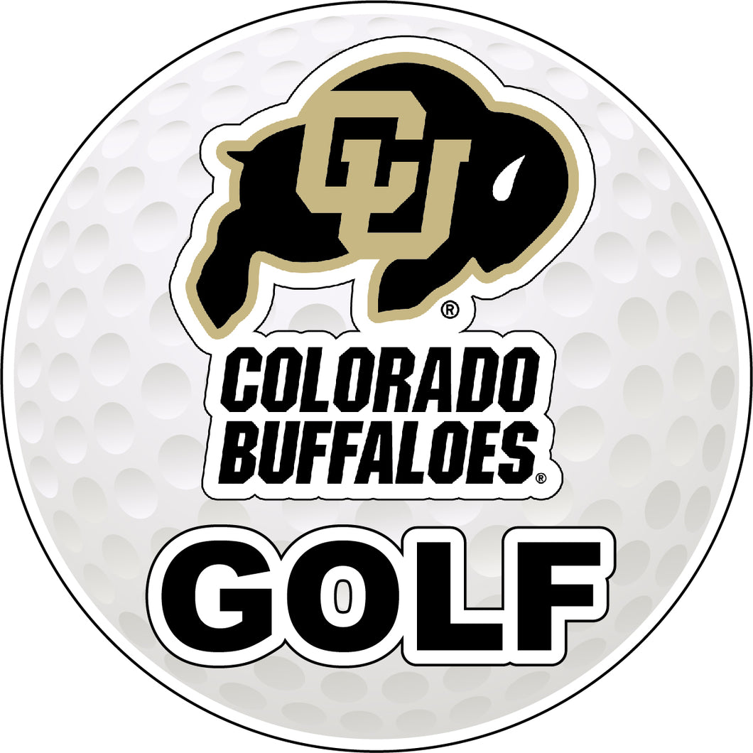 Colorado Buffaloes 4-Inch Round Golf NCAA Fairway Fervor Vinyl Decal Sticker