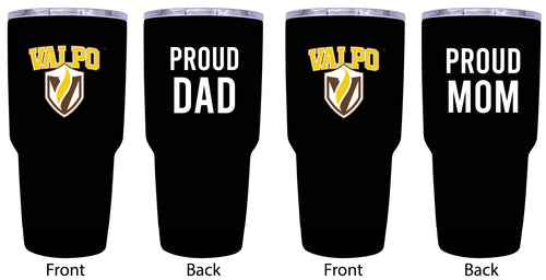 Valparaiso University Proud Parent 24 oz Insulated Tumblers Set - Black, Mom & Dad Edition