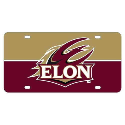 NCAA Elon University Metal License Plate - Lightweight, Sturdy & Versatile