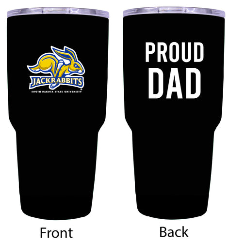 South Dakota State Jackrabbits Proud Dad 24 oz Insulated Stainless Steel Tumbler Black