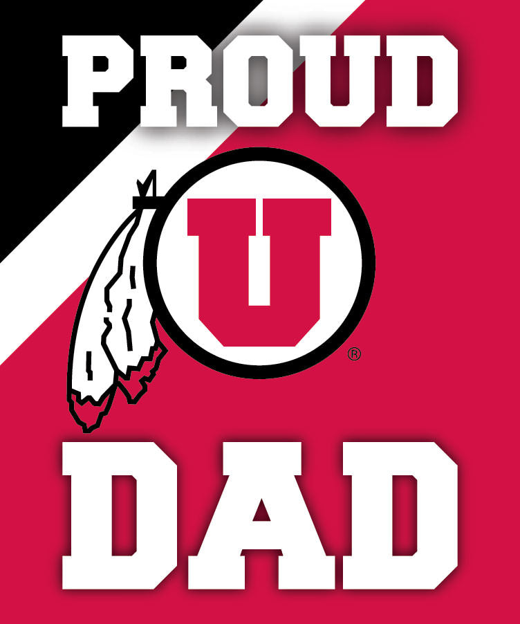 Utah Utes 5x6-Inch Proud Dad NCAA - Durable School Spirit Vinyl Decal Perfect Gift for Dad