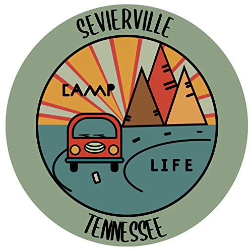 Sevierville Tennessee Souvenir Decorative Stickers (Choose theme and size)