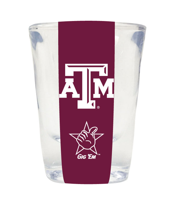 Texas A&M Aggies NCAA Legacy Edition 2oz Round Base Shot Glass Clear