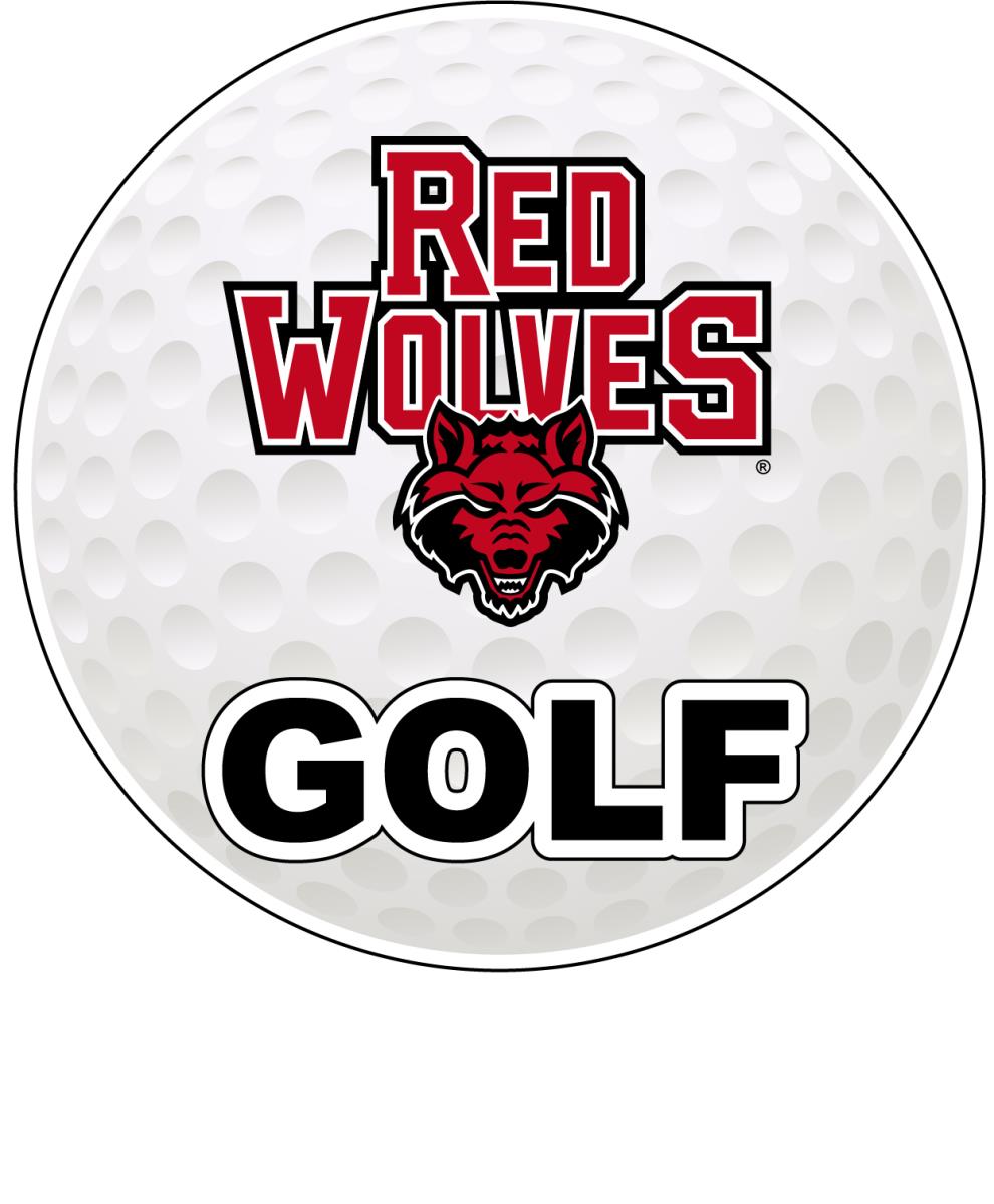 Arkansas State 4-Inch Round Golf NCAA Fairway Fervor Vinyl Decal Sticker