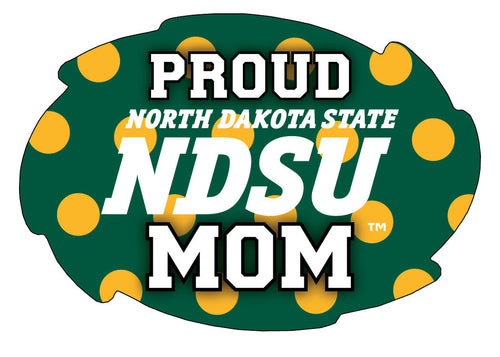 North Dakota State Bison 5x6-Inch Swirl Shape Proud Mom NCAA - Durable School Spirit Vinyl Decal Perfect Gift for Mom