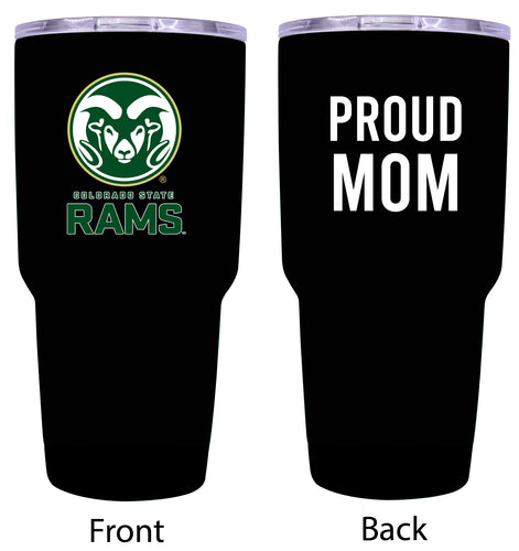 Colorado State Rams Proud Mom 24 oz Insulated Stainless Steel Tumbler - Black