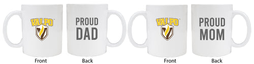 Valparaiso University Proud Mom And Dad White Ceramic Coffee Mug 2 pack (White)