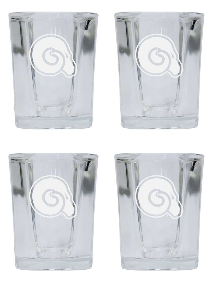 Albany State University NCAA Collector's Edition 2oz Square Shot Glass - Laser Etched Logo 4-Pack