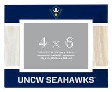 Load image into Gallery viewer, North Carolina Wilmington Seahawks Wooden Photo Frame - Customizable 4 x 6 Inch - Elegant Matted Display for Memories
