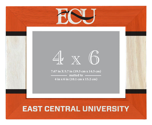 East Central University Tigers Wooden Photo Frame - Customizable 4 x 6 Inch - Elegant Matted Display for Memories