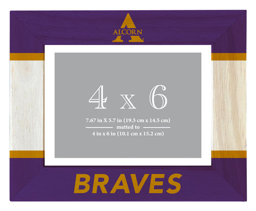 Alcorn State Braves Wooden Photo Frame - Customizable 4 x 6 Inch - Elegant Matted Display for Memories