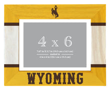 Load image into Gallery viewer, University of Wyoming Wooden Photo Frame - Customizable 4 x 6 Inch - Elegant Matted Display for Memories
