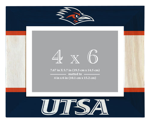 UTSA Road Runners Wooden Photo Frame - Customizable 4 x 6 Inch - Elegant Matted Display for Memories