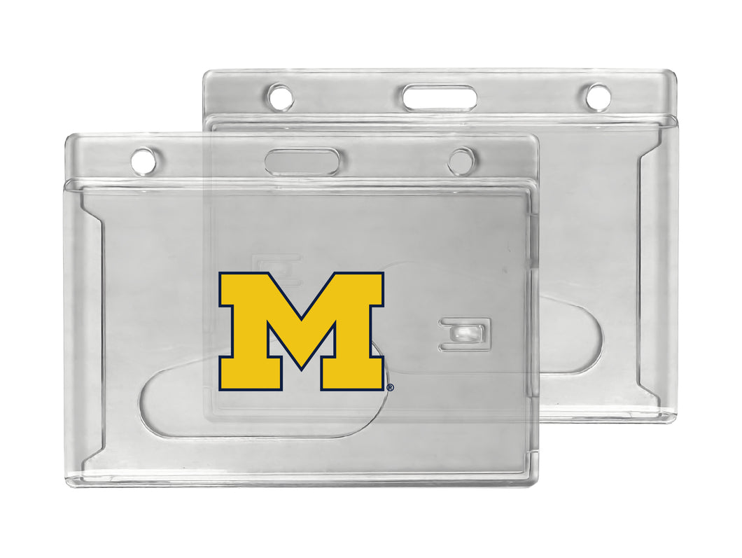 Michigan Wolverines Officially Licensed Clear View ID Holder - Collegiate Badge Protection