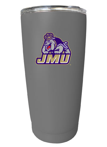 James Madison Dukes NCAA Insulated Tumbler - 16oz Stainless Steel Travel Mug 