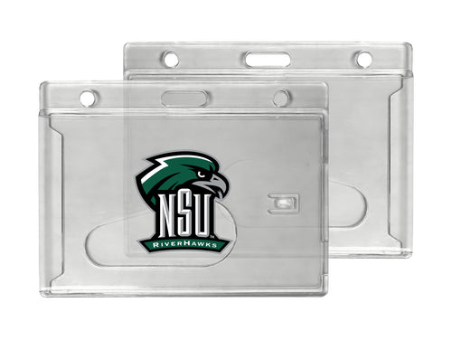 Northeastern State University Riverhawks Officially Licensed Clear View ID Holder - Collegiate Badge Protection