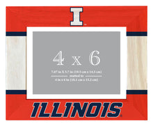 Load image into Gallery viewer, Illinois Fighting Illini Wooden Photo Frame - Customizable 4 x 6 Inch - Elegant Matted Display for Memories
