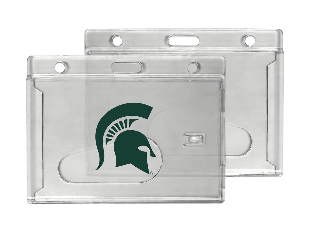 Michigan State Spartans Officially Licensed Clear View ID Holder - Collegiate Badge Protection