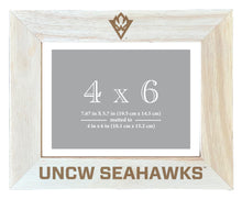 Load image into Gallery viewer, North Carolina Wilmington Seahawks Wooden Photo Frame - Customizable 4 x 6 Inch - Elegant Matted Display for Memories
