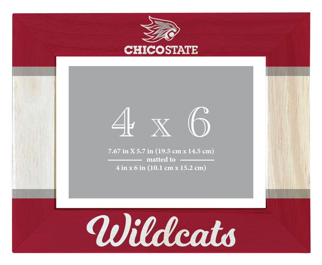 California State University, Chico Wooden Photo Frame - Customizable 4 x 6 Inch - Elegant Matted Display for Memories