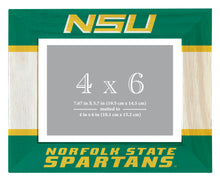 Load image into Gallery viewer, Norfolk State University Wooden Photo Frame - Customizable 4 x 6 Inch - Elegant Matted Display for Memories
