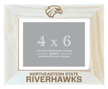 Load image into Gallery viewer, Northeastern State University Riverhawks Wooden Photo Frame - Customizable 4 x 6 Inch - Elegant Matted Display for Memories
