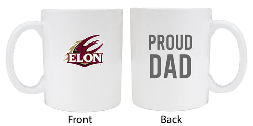 Elon University Proud Dad Ceramic Coffee Mug - White