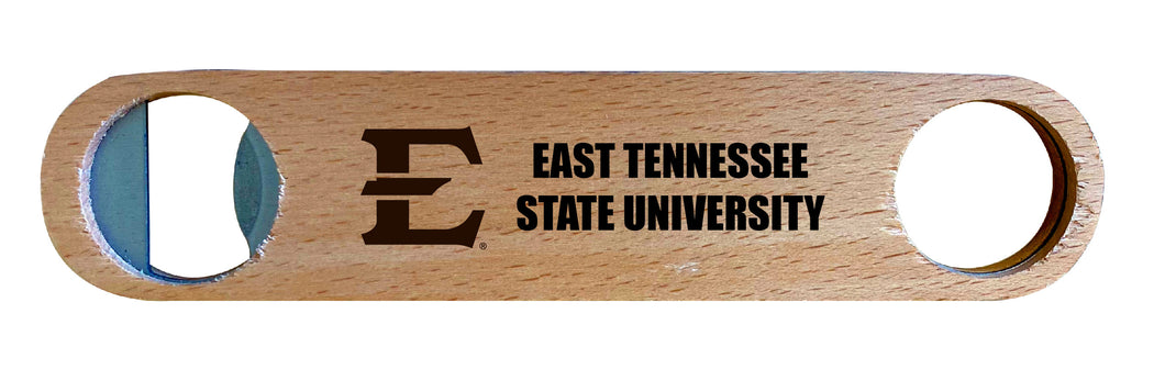 East Tennessee State University NCAA Elegant Laser-Etched Wooden Bottle Opener - Collegiate Bar Accessory