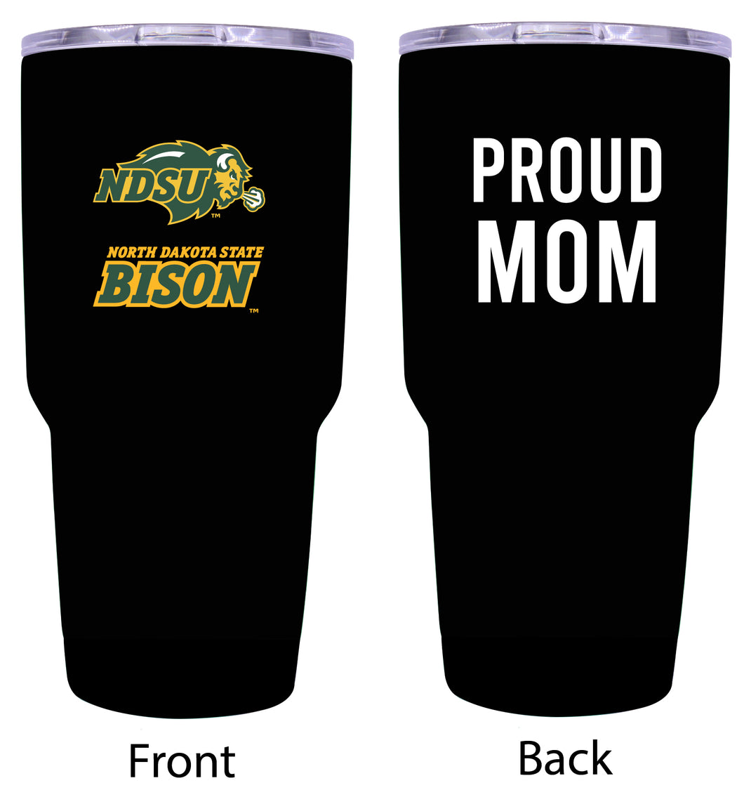 North Dakota State Bison Proud Mom 24 oz Insulated Stainless Steel Tumbler - Black