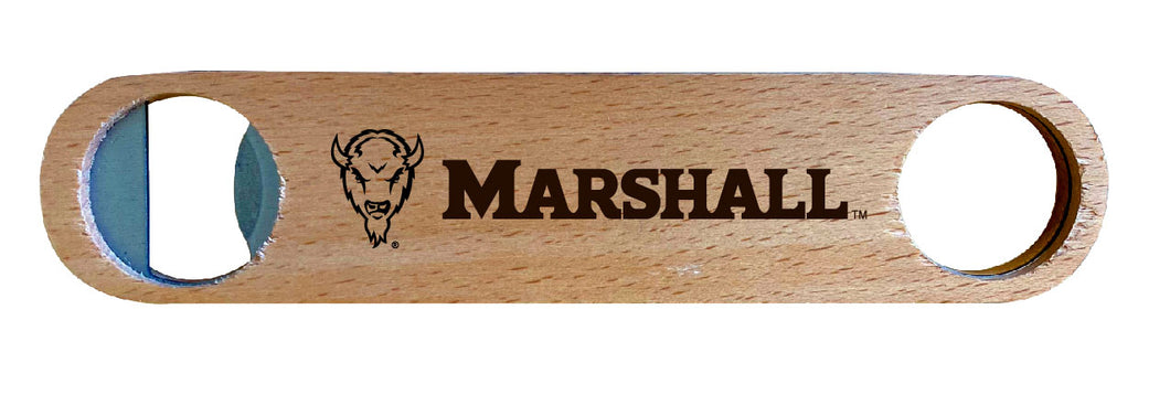 Marshall Thundering Herd NCAA Elegant Laser-Etched Wooden Bottle Opener - Collegiate Bar Accessory