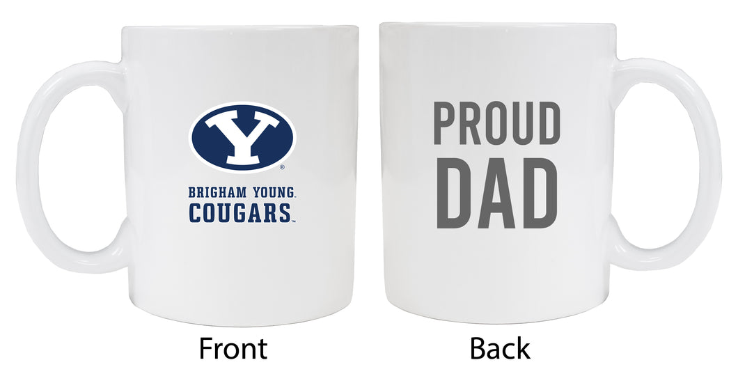 Brigham Young Cougars Proud Dad Ceramic Coffee Mug - White